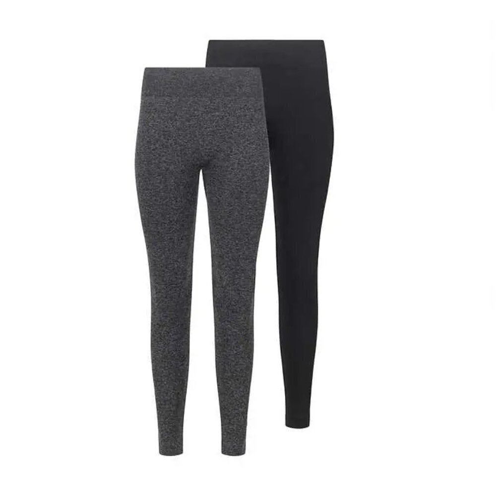 NWOT Lemon Black and Grey Fleece Lined Leggings
